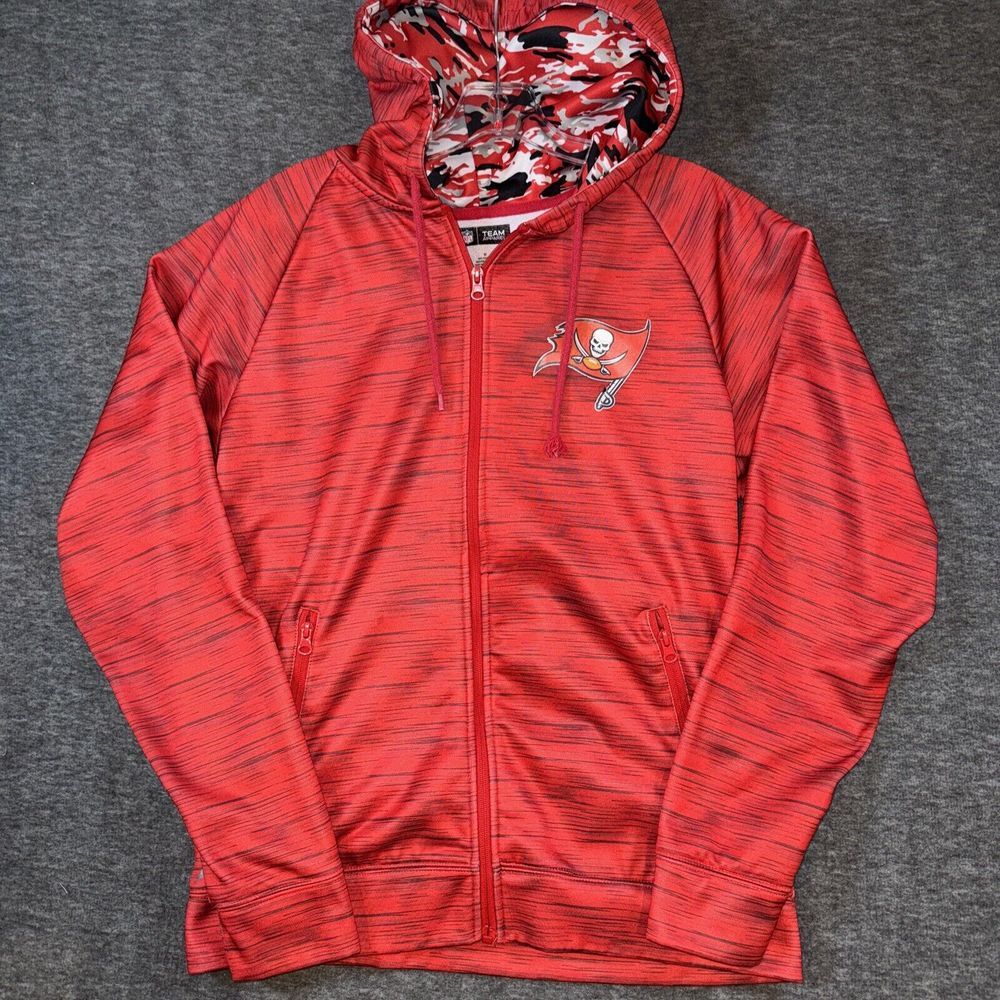 Zubaz NFL Men Tampa Bay Buccaneers Team Color Block Hoodie Camo Lines Sz M *READ